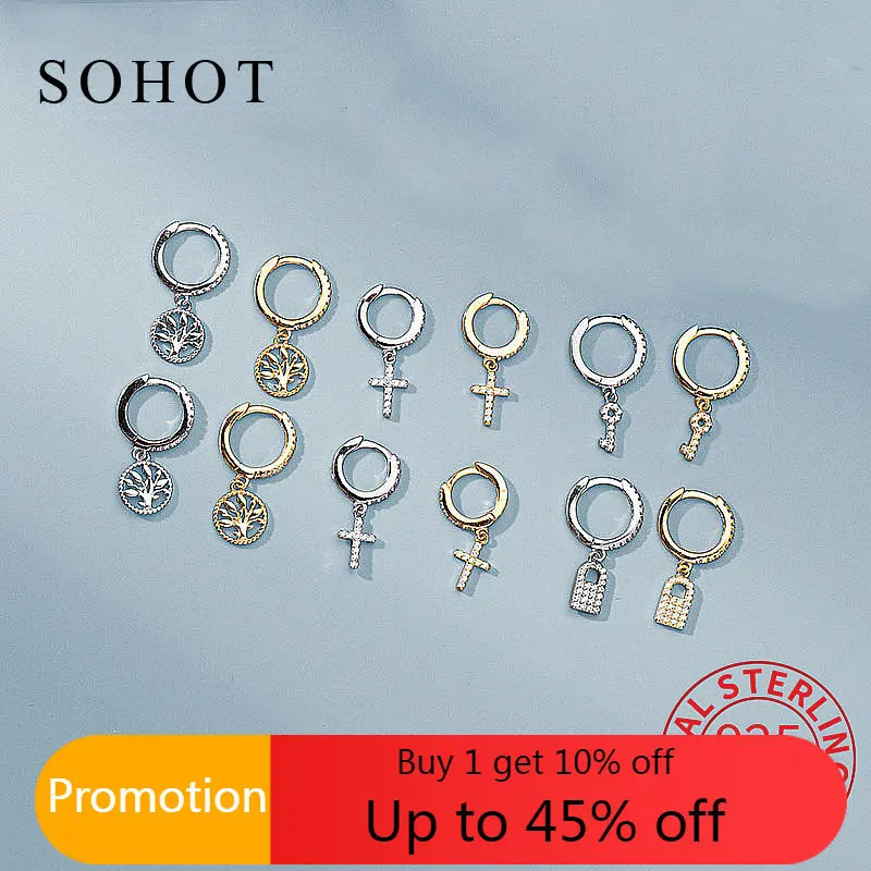 

Женские серьги-кольца из серебра 925 пробы, с фианитом