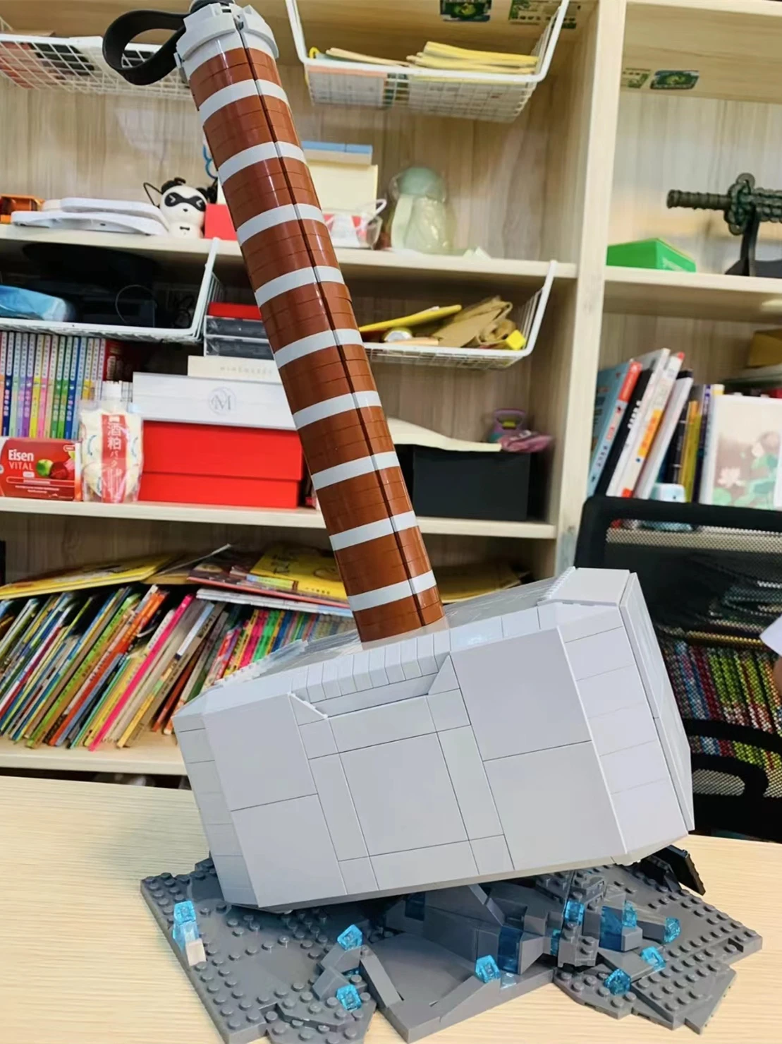 

In Stock Thor Hammer Set 76209 Model Thunder Weapon Building Blocks Bricks Boy Birthday Christmas Gifts Kids Toys For Children