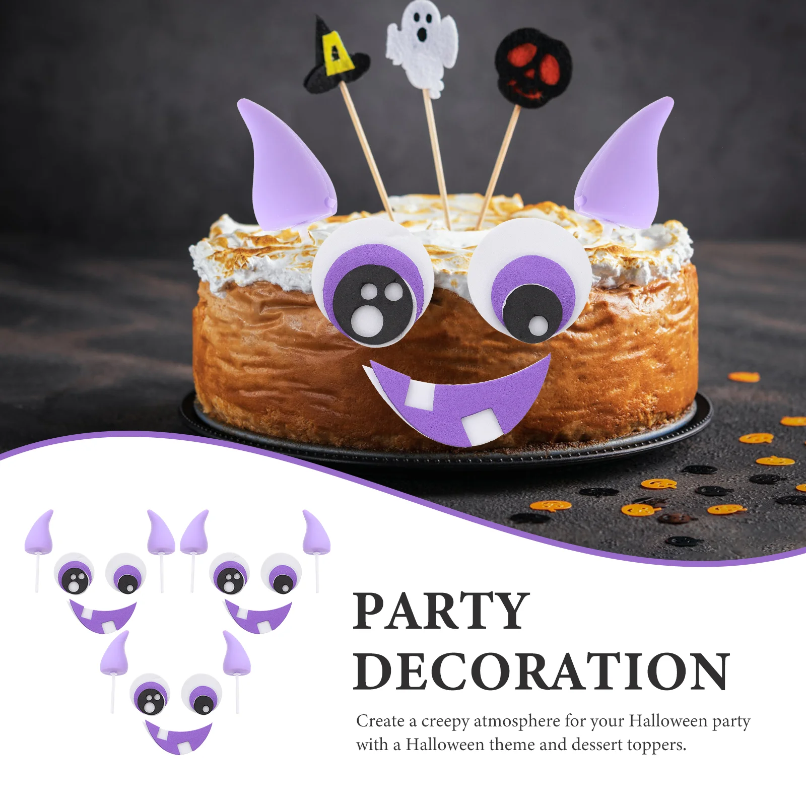 3 комплекта тортов вставка в виде маленького монстра украшения для десертов на