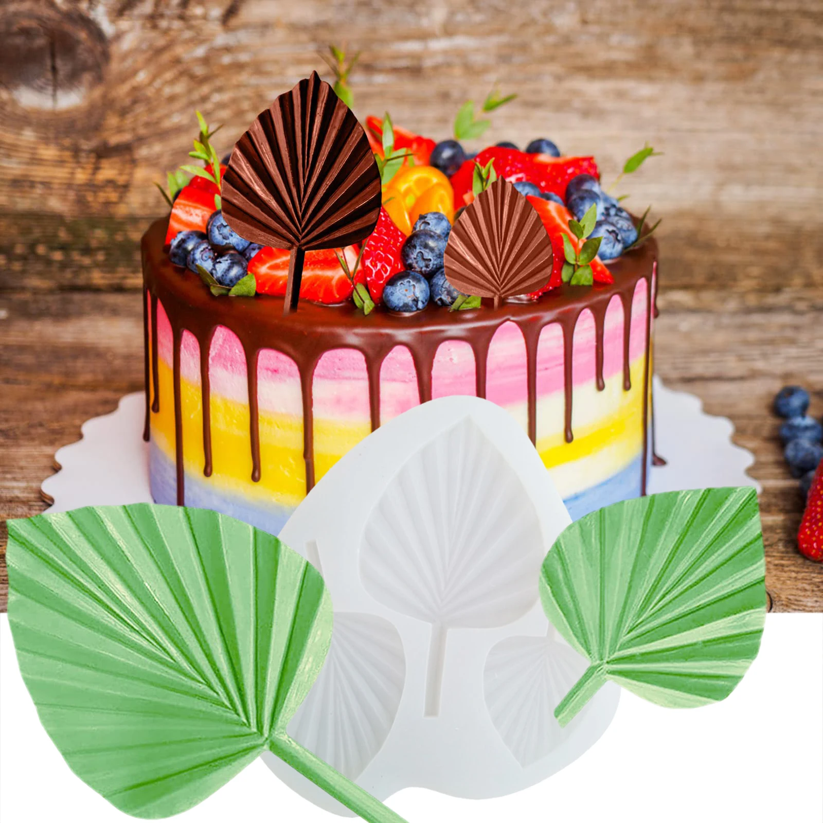 

Креативная 3D силиконовая форма для выпечки, «сделай сам», форма в виде кленового листа, шоколадная помадка, инструмент для украшения торта, ...
