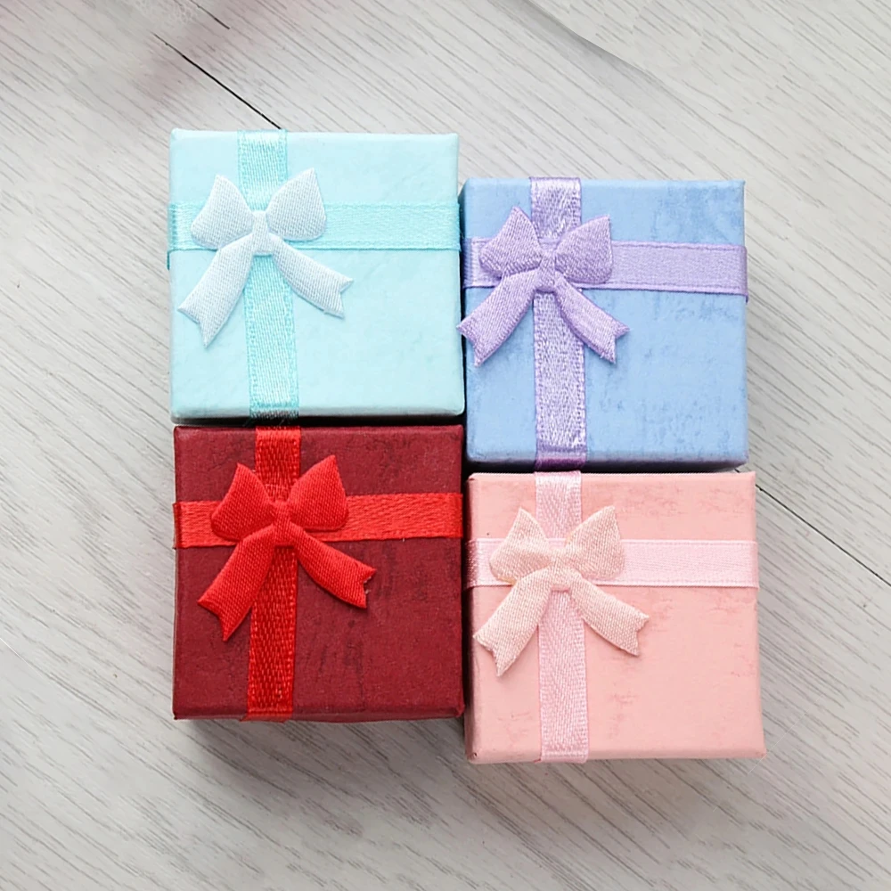 

Wholesale Ring Box 48pcs Travel Jewelry Box Wedding Ring Earrings Jewelry Organizer Storage Gift Packaging Holder Case 4*4*3cm