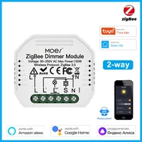 mini diy tuya zigbee 3 0 smart dimmer switch module hub required smart life app remote alexa google home voice control 12 way