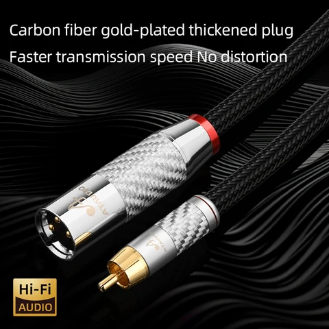 Аудиокабель ATAUDIO 2RCA на 2XLR золотистый