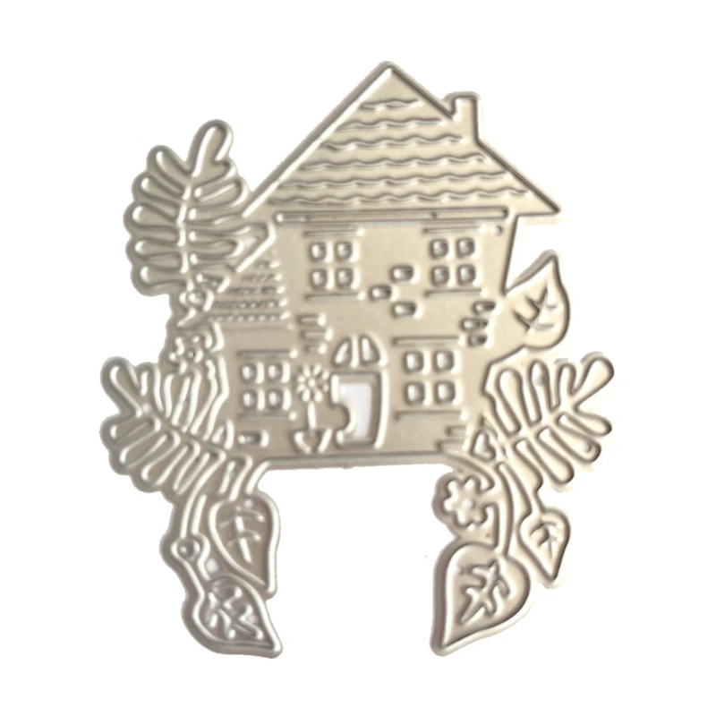 

Metal Die Cuts Straw House Cutting Dies Stencils DIY Cutting Template for Scrapbook Album Paper Card Embossing Crafts