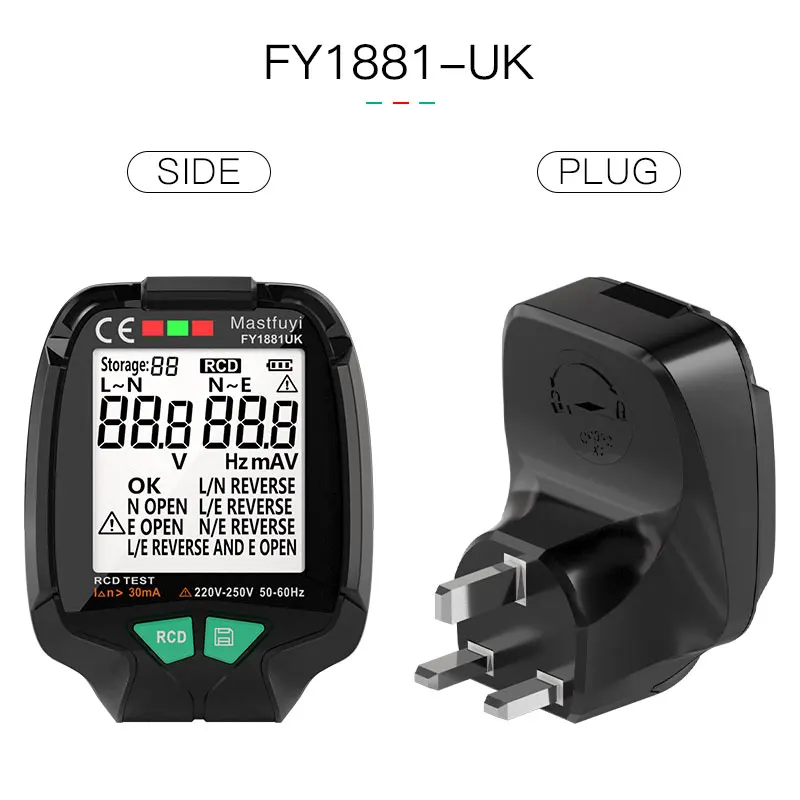 

Умный тестер розетки 0 ℃ ~ 40 ℃ 220V/110V