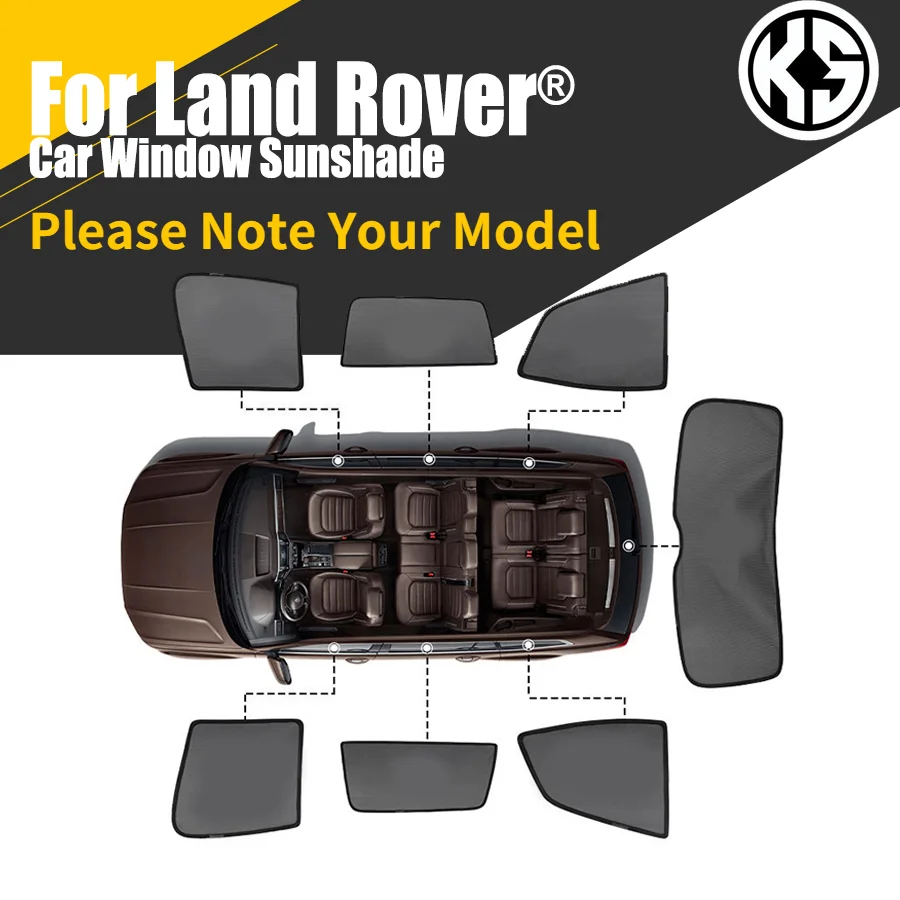 

Custom Magnetic Side Car Window Sunshade For Land Rover DISCOVERY RANGE ROVER EVOQUE Window Curtain Mesh Please Note Your Model