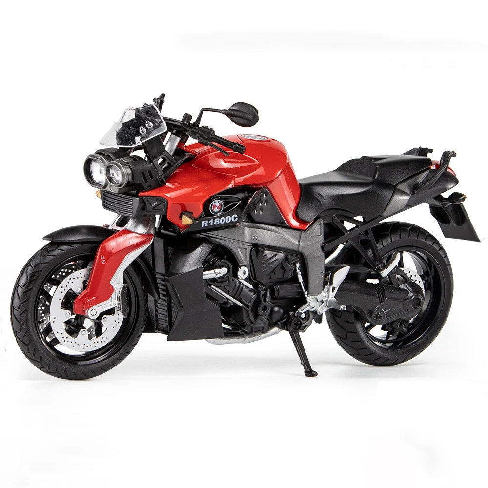

1:12 R1800C модель мотоцикла из сплава, Литые металлические автомобили, мотоцикл, мотоцикл, поглотитель короткого хода, внедорожник, коллекционн...