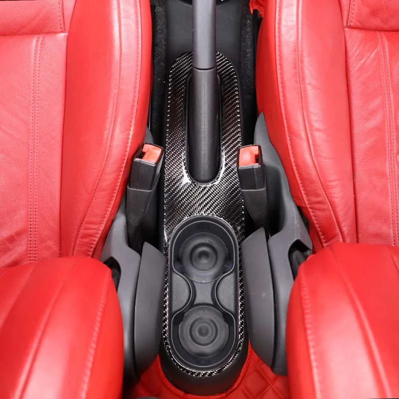

For 2011-2019 Fiat 500 soft carbon fiber style car styling Car central control handbrake panel sticker car interior accessories