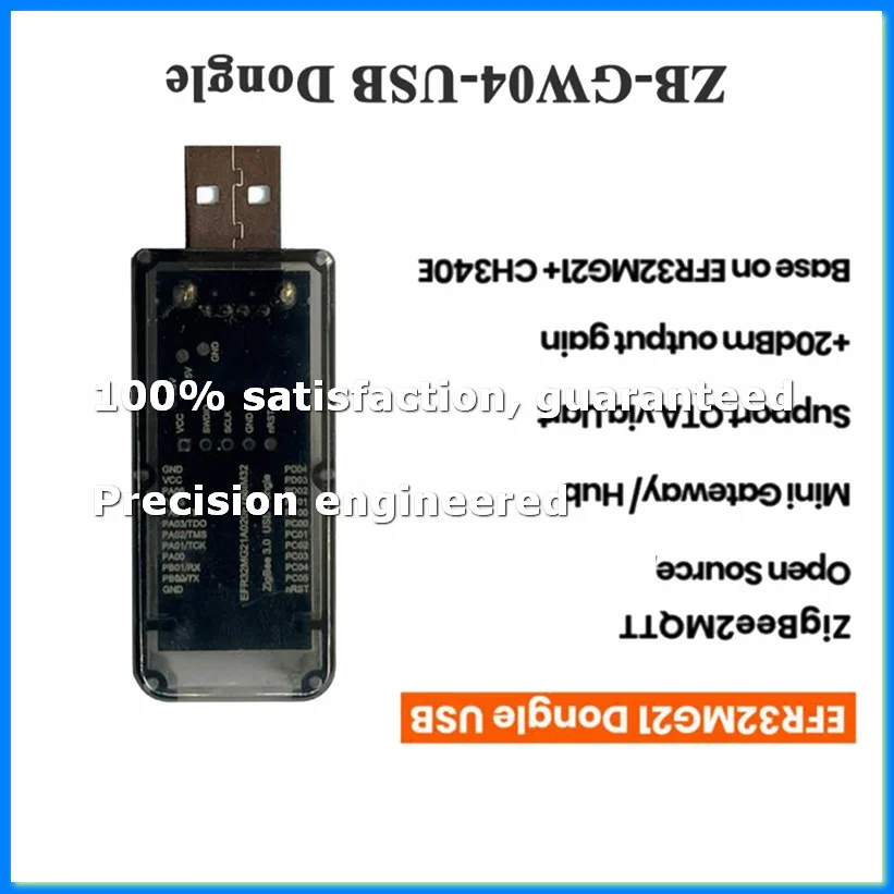 Фото Модуль-шлюз ZigBee 3.0 Silicon Labs Mini EFR32MG21 с открытым исходным кодом, USB-донгл, чип-модуль ZHA NCP Home Assistant-A69M №1