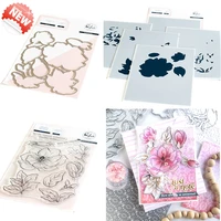magnolia new metal cutting dies clear stamps stencil scrapbook diary decoration embossing template diy greeting card 2022