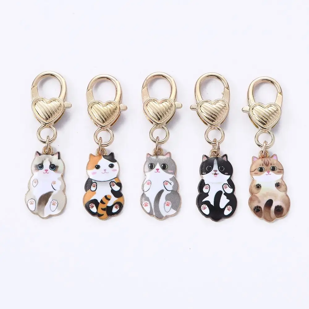 

Zinc Alloy Cartoon Cat Keychain New Jewelry Accessories Gifts Headphone Case Pendant Keychain Pendant Women