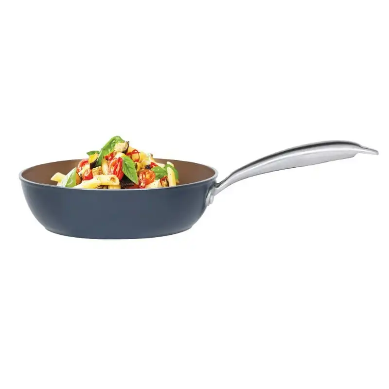

inch Aluminum Frying Pan, Non-Stick, Copper Finish, Stainless Steel Handle, Dishwasher Safe, Skillet, Brand Airfryer silicone b