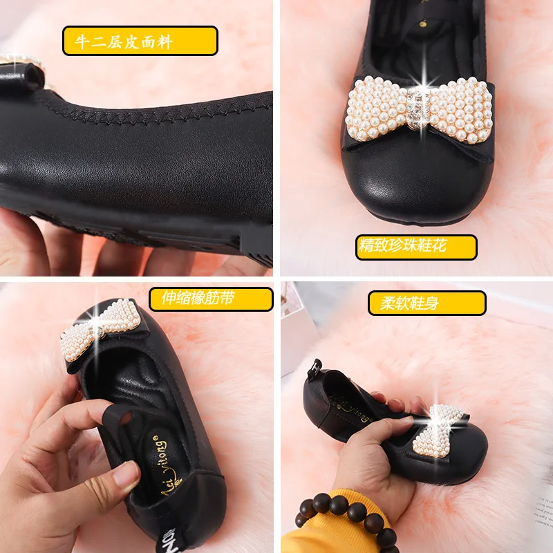 Кожаная обувь для девочек новинка 2022 удобная детская студенческая принцессы из