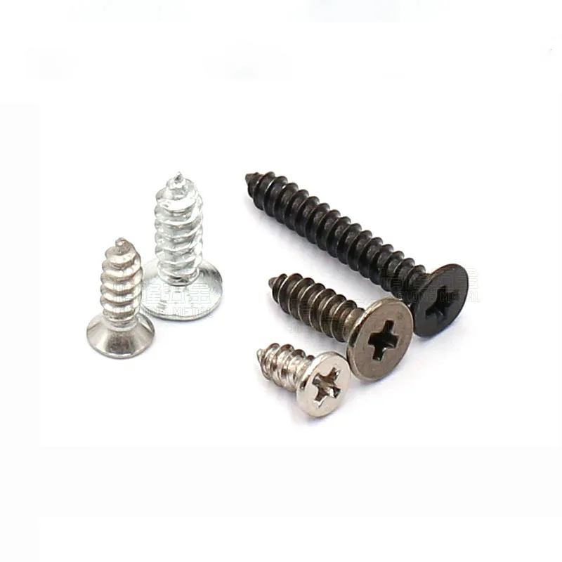 

100Pcs M2.3 M2.4 Cross Phillips Recessed Countersunk Flat Head Tapping Screws Wood Screw Length=6/8/10/12mm