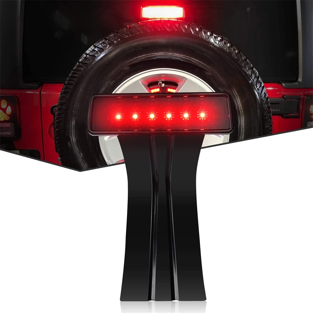 

​LED Third Brake Lights High Mount Stop Tail Light with Smoked Lens for Jeep Wrangler JK 2007-2018