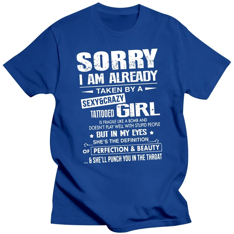 Извините я уже купил сексуальную и безумную татуированную футболку для девушек
