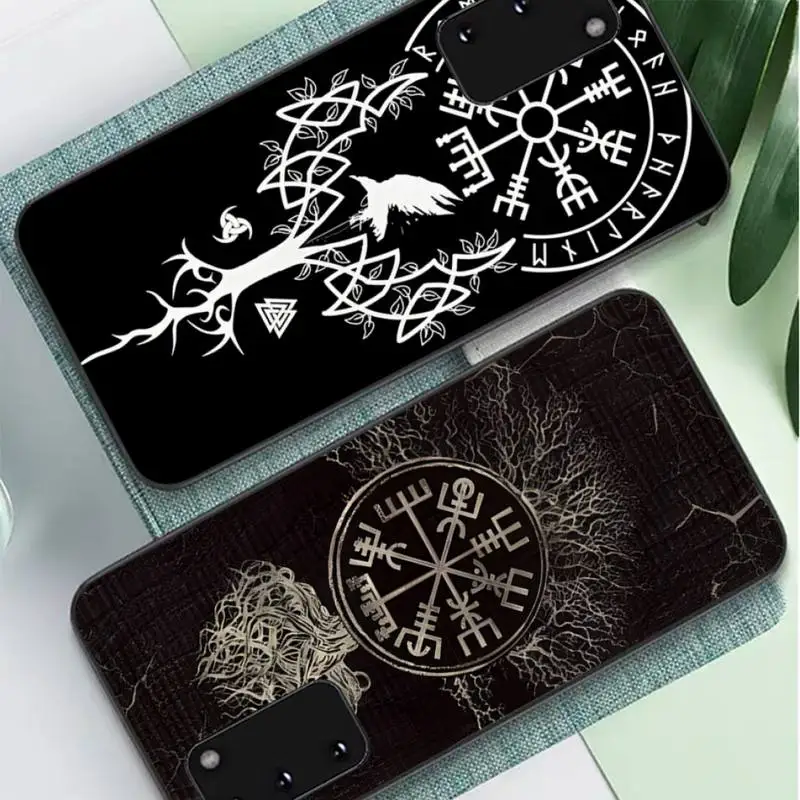 

Viking Vegvisir Logo Phone Case for Samsung S10 21 20 9 8 plus lite S20 UlTRA 7edge