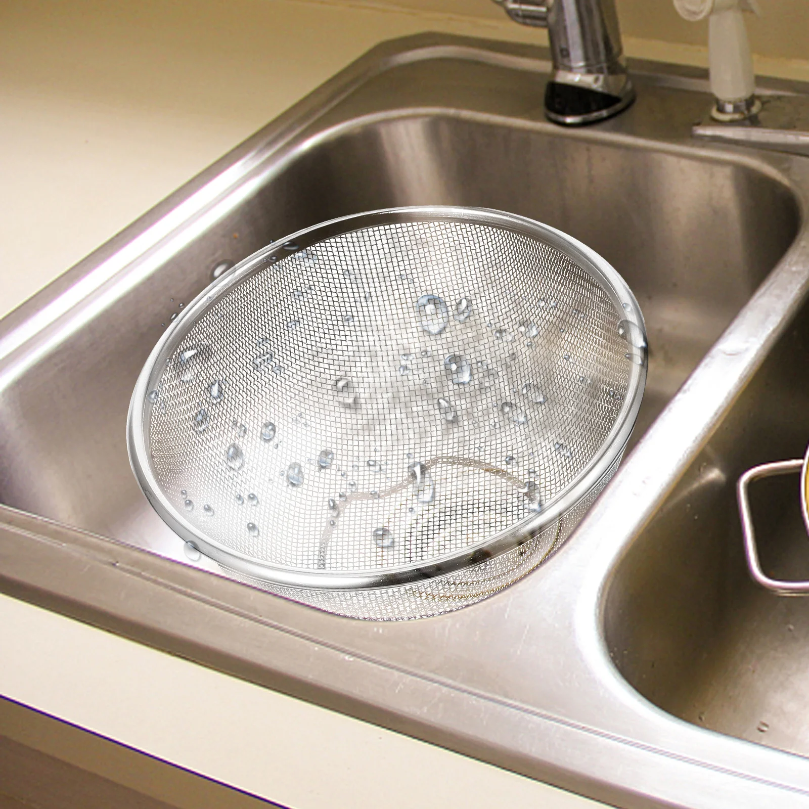 Утолщенная раковина из нержавеющей стали сливная корзина сито для риса мытье