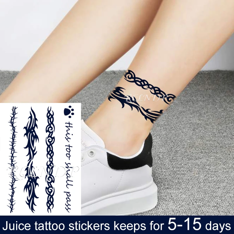 Водостойкая Временная наклейка с рисунком сока и чернил Too Must Pass ремешок для рук