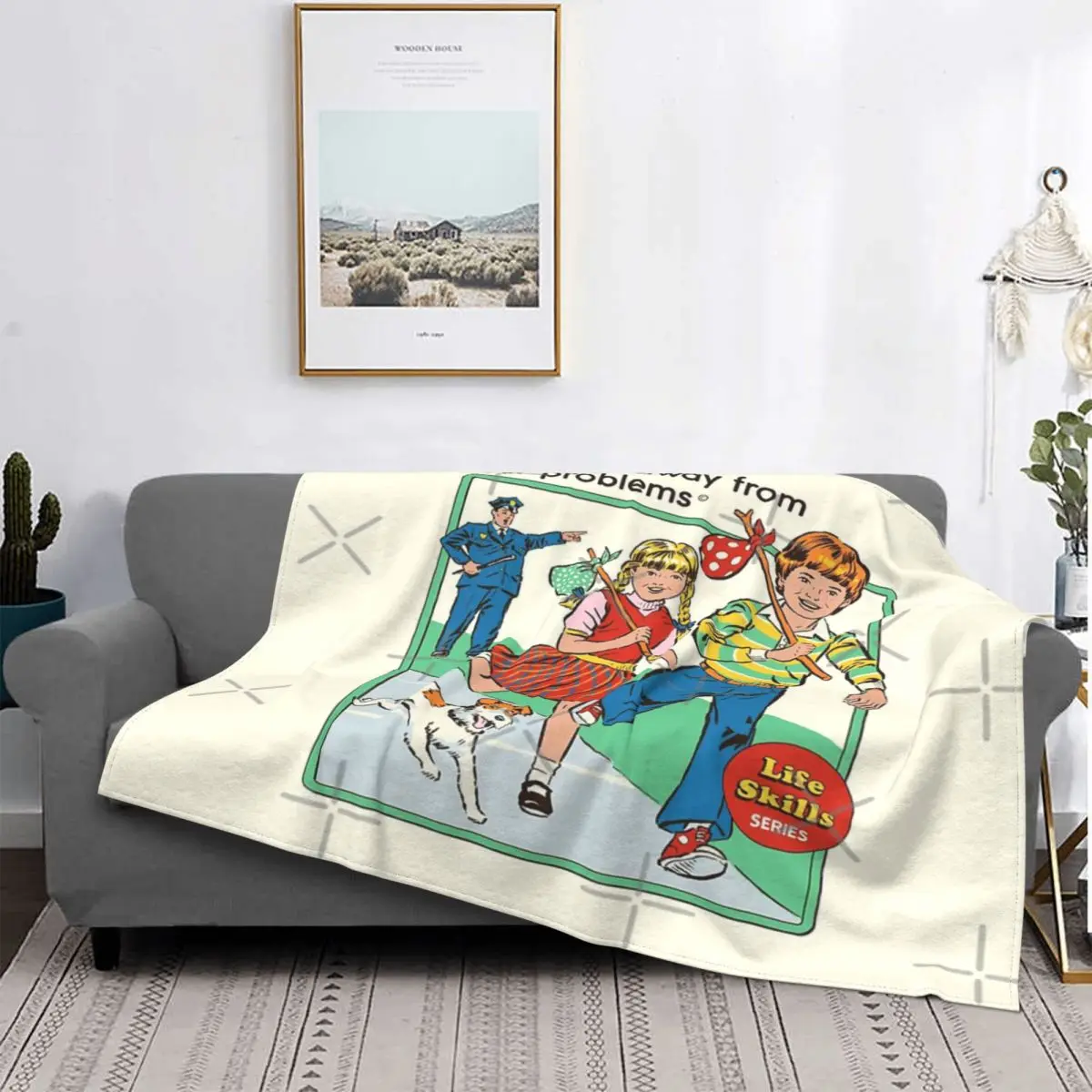 

Funda de algodón a cuadros para cama, manta con capucha, colcha para sofá