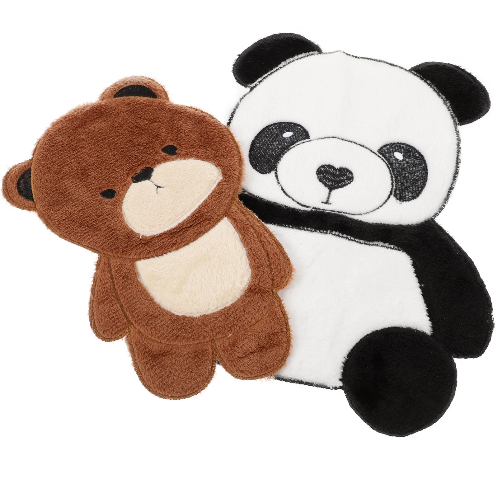 

2Pcs Embroidered Bear Patches Large Panda Sew On Applique Clothes Jackets Sewing Applique