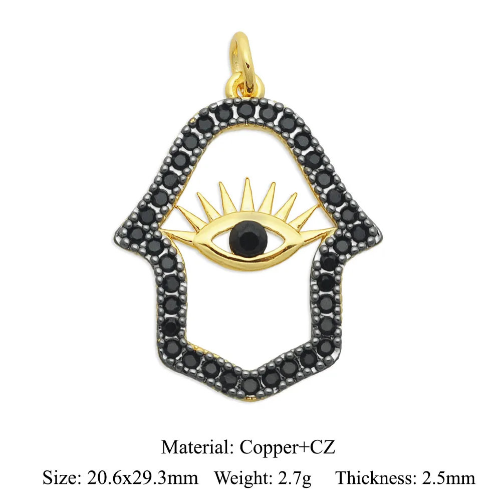 316 латунь медь циркон зло фотоподвеска коннектор оптовая продажа радуга CZ Орл