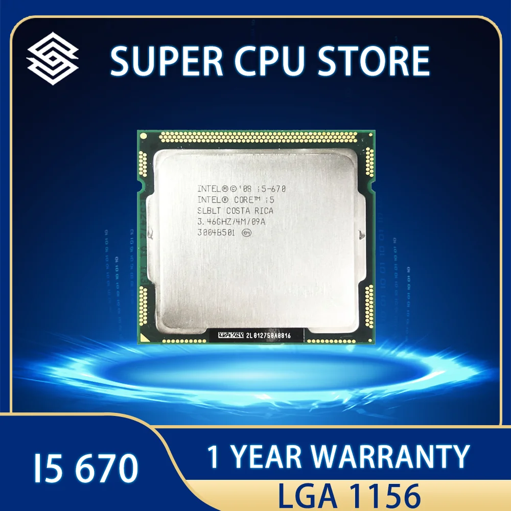 

Intel Core i5-670 i5 670 3.4 GHz Dual-Core CPU Processor 4M 73W LGA 1156