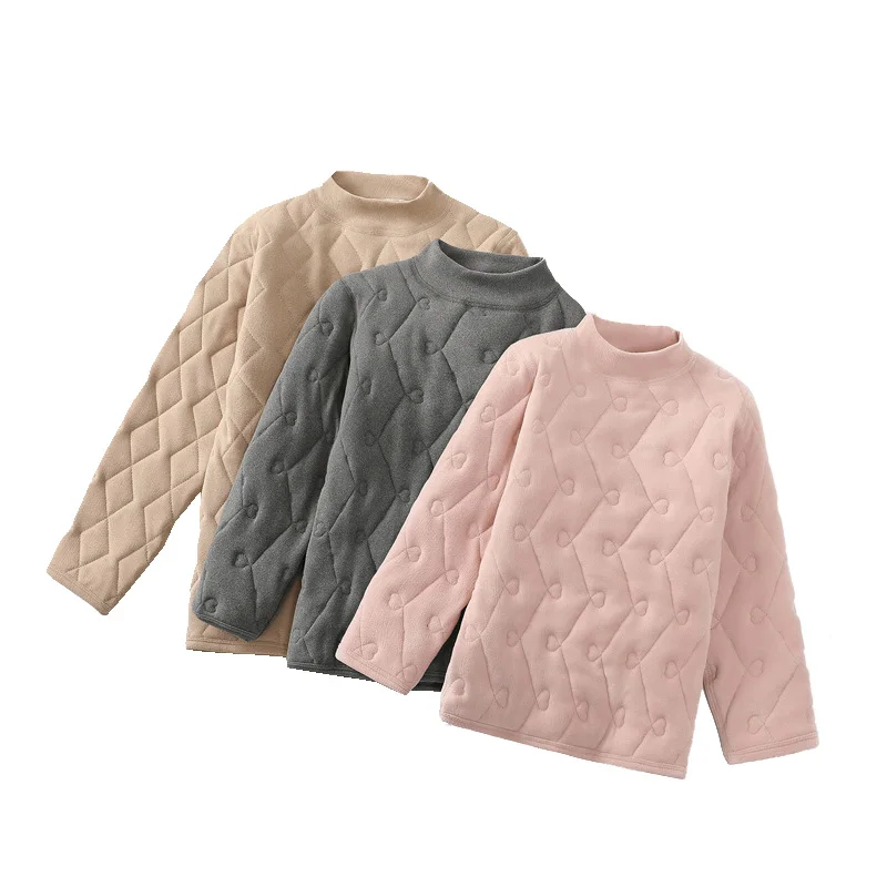 

Зимняя двухсторонняя Флисовая теплая толстовка, утепленная рубашка для мальчиков и девочек 4-15 лет, детская одежда для средней школы