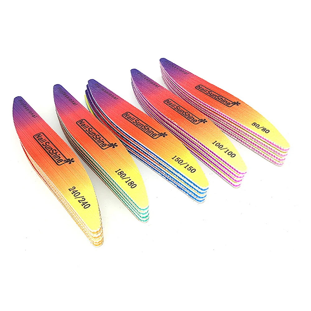 

Willow Gradient Nail File 180 240 Lime Printing Nails Polish Filer Grinding Files Manicure Tools Buffer Sanding Strip 10 Pcs