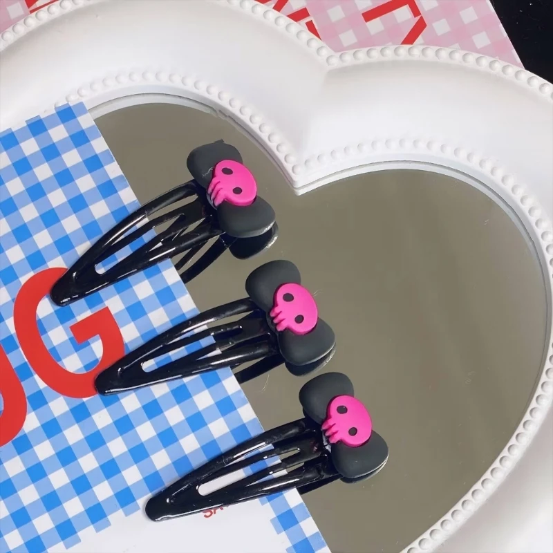 Заколка с черепом Луки для волос Шпилька бантиками Заколки JK Jk Аксессуары в