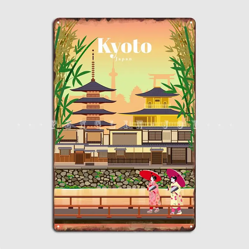 

Travel To Kyoto Metal Sign Wall Pub Pub Garage Custom Painting Decor Tin Sign Poster