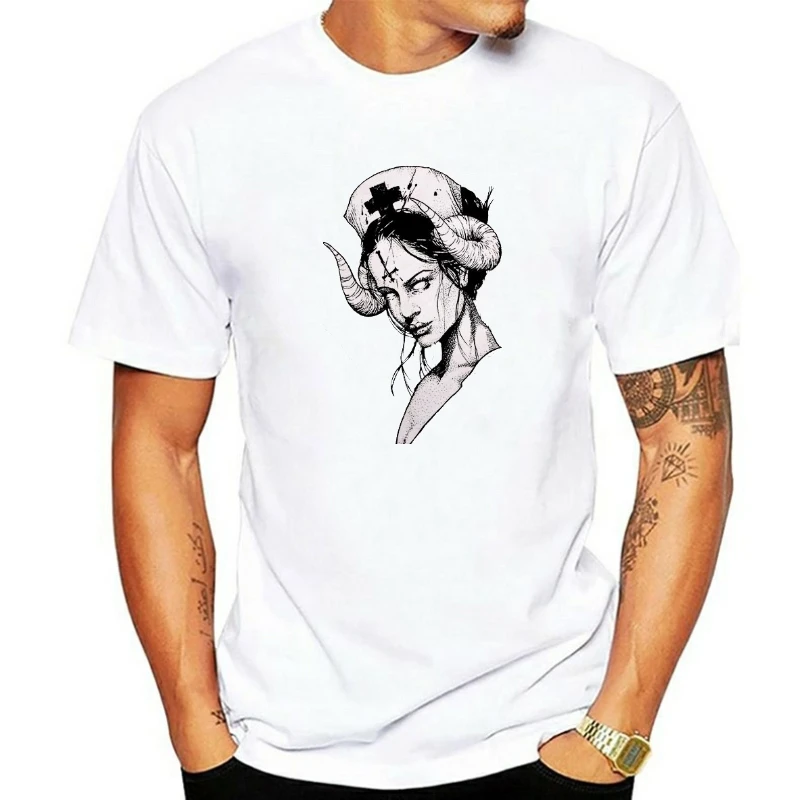 

Summer Women's T-shirt Dark Art Painting Print T-shirt Harajuku Graphic Retro Fashion Women Short Sleeve T-shirt