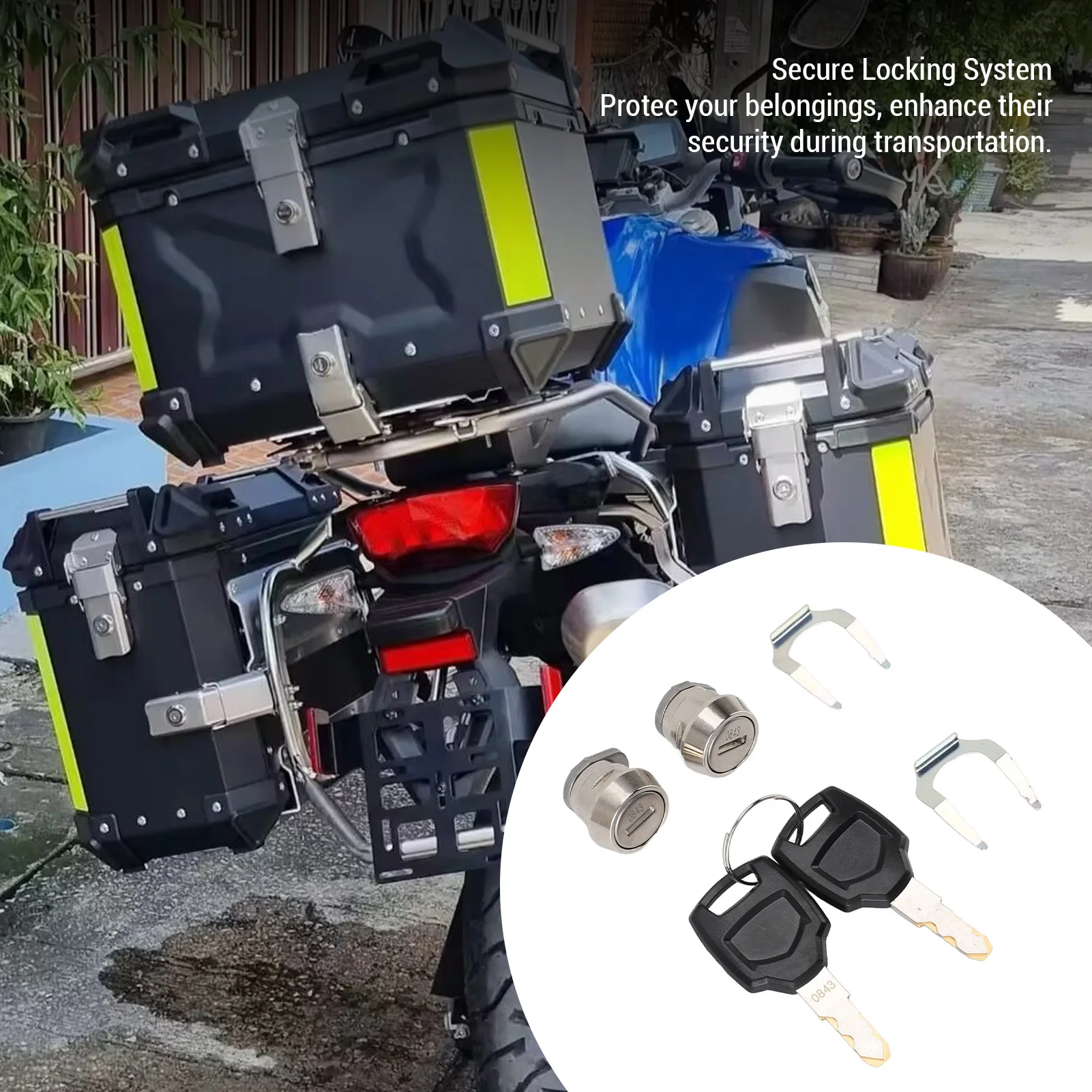 Фото Замок-цилиндр и ключи для мотоциклетных кофров объемом 25L, 32L, 36L, 40L, 45L, 50L, 55L, 60L, 65L, 80L, 85L, 100L №1