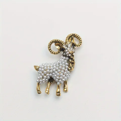 Винтажная брошь коза SKEDS