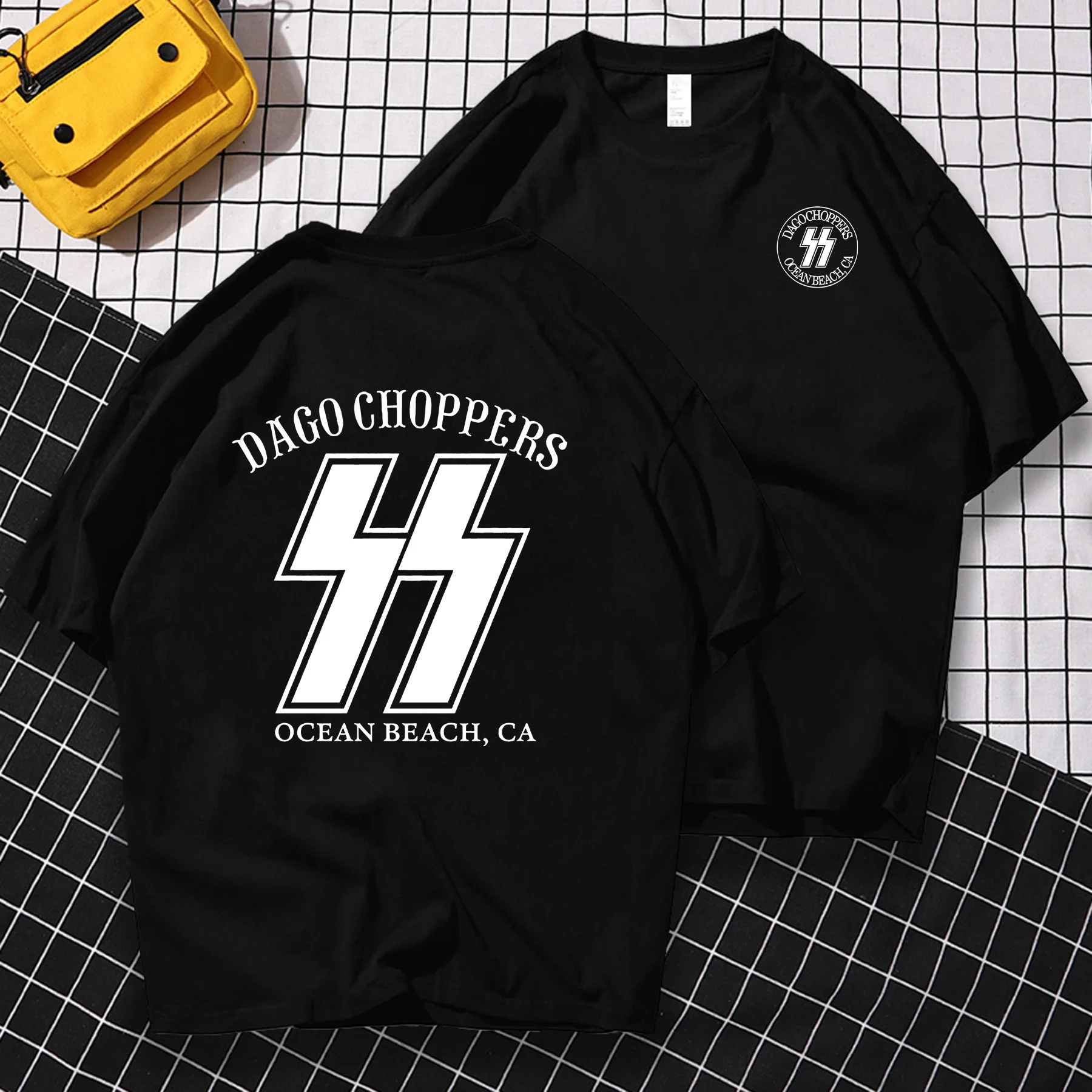 

Men Casual Summer Unique Hip Hop Oversized Dago Choppers Hells Angels T-shirt Male T-shirt Graphic Tees Short Sleeve Tops S-3XL