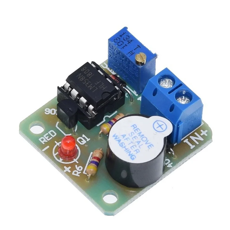 

9V 12V Battery overdischarge protection Sound-light alarm protect against overrelease Low voltage/undervoltage protection module