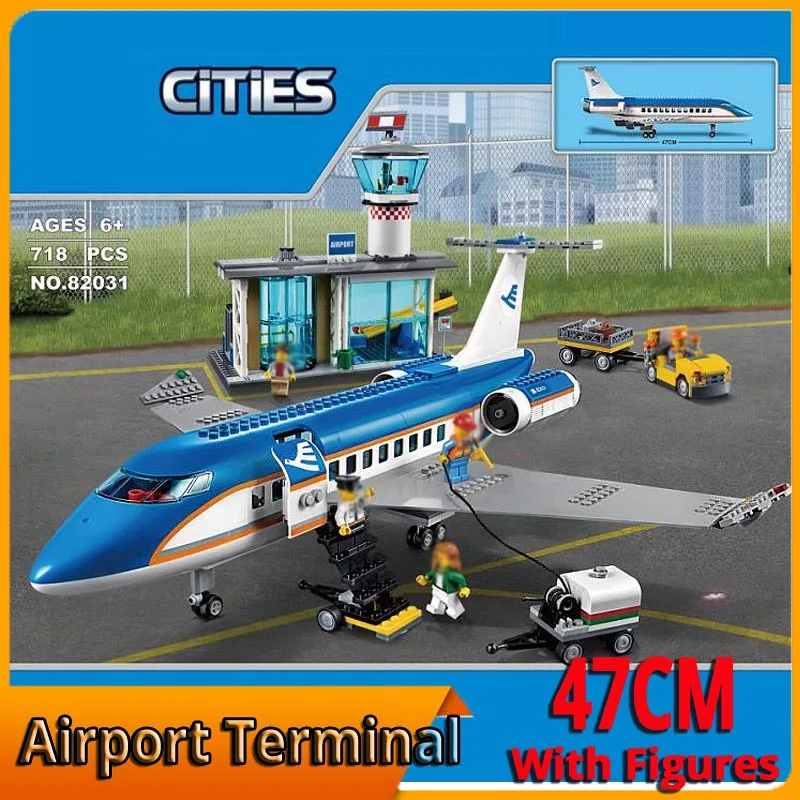 In Stock Blocks Building City Airplane Building Blocks City Lepinblocks Air bus Bricks Airplane Gift Lepining 02043 Airport Set