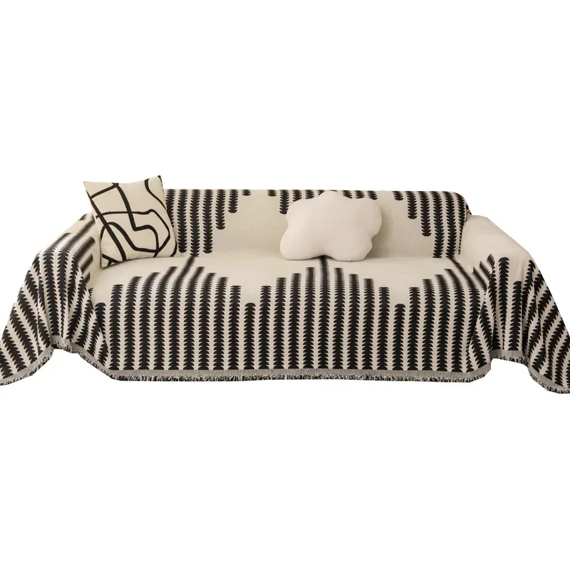 Nordic Sofa Rzut Koc Uniwersalny Dzianinowy Pokrowiec Na Sofę Z Frędzlami Ins Style Outdoor Picnic Koce Gobelin Do Łóżka