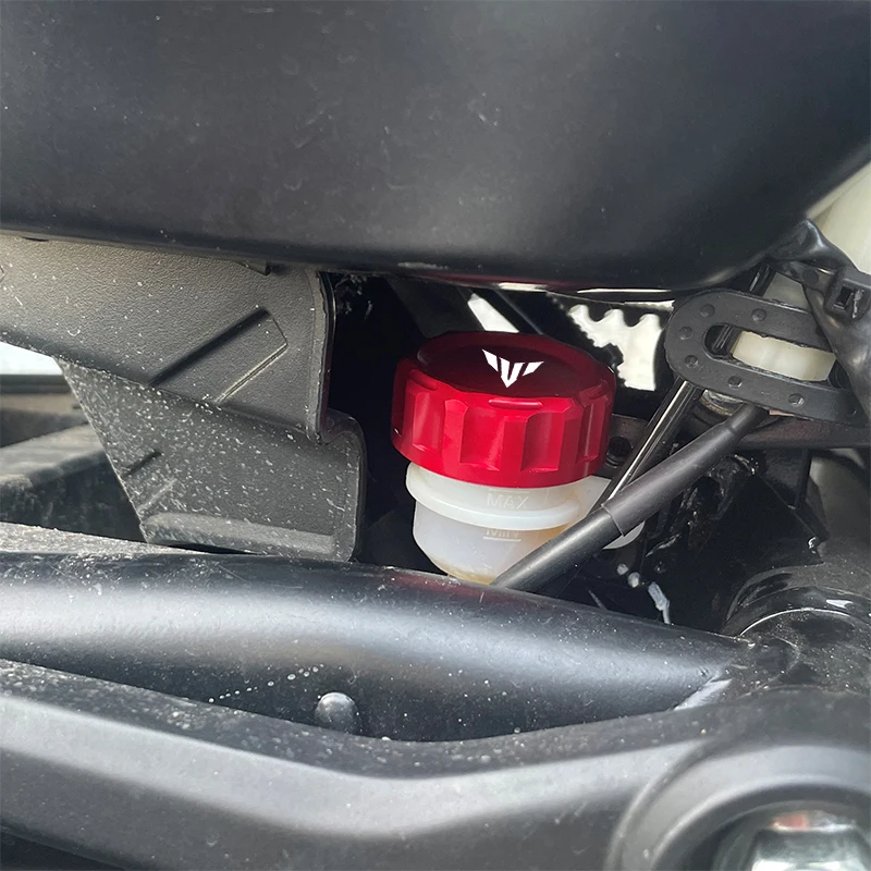 DragonflyMoto Алюминиевая крышка задней тормозной жидкости с ЧПУ для Yamaha MT07 FZ07 MT09 SP FZ09