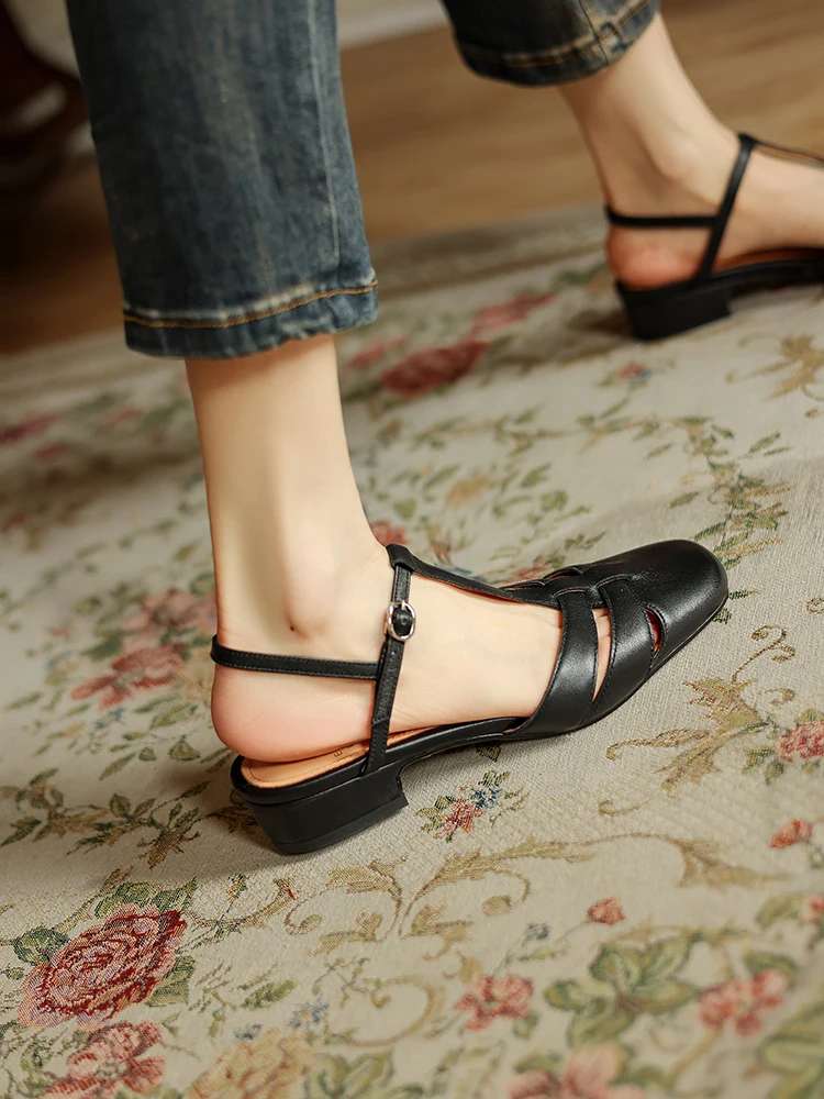 Женские сандалии в рыбацком стиле из натуральной кожи новые летние женские