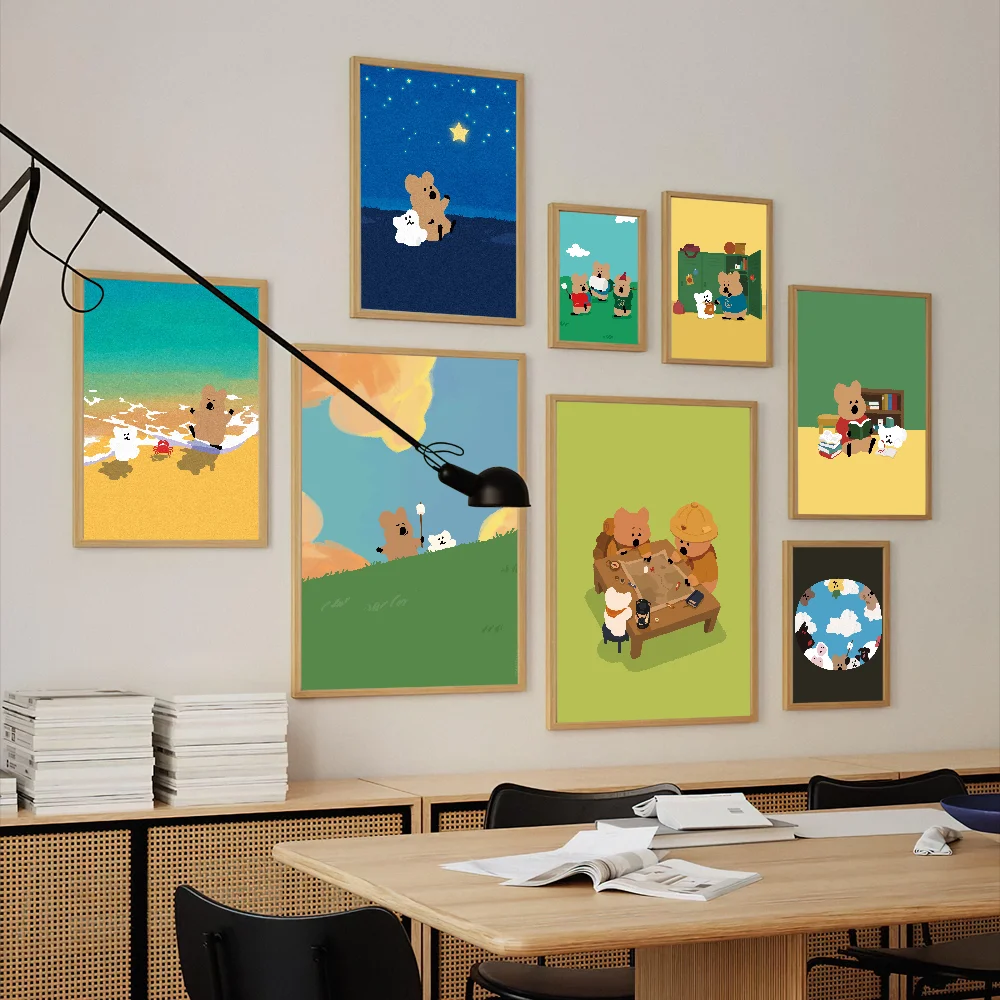 Мультяшный постер Dinotaeng принты настенные картины гостиная украшение для дома