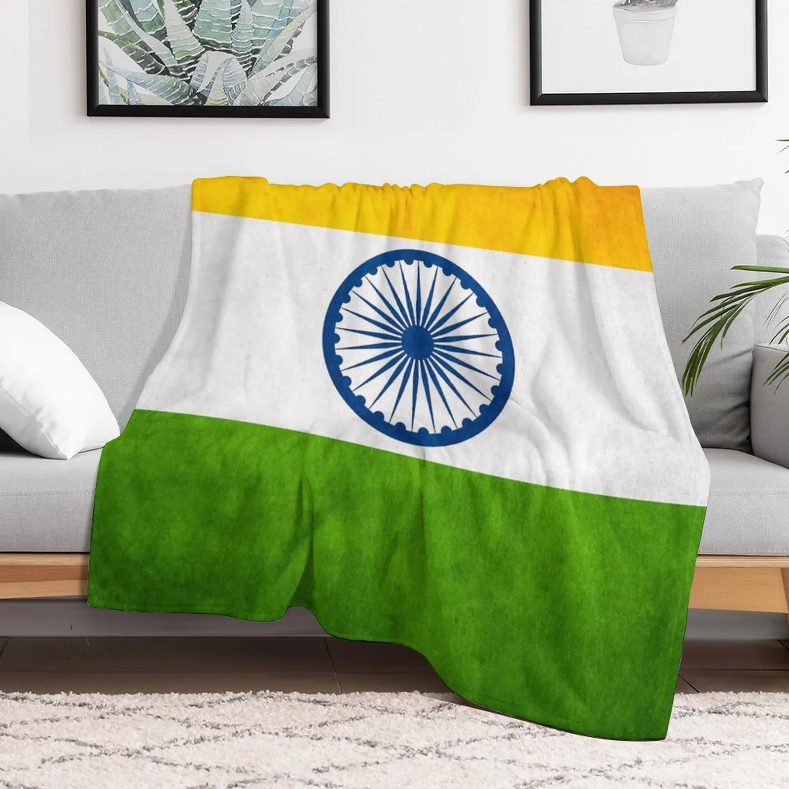 Индийский флаг национальный Индии пледы лохматое плюшевое постельное белье