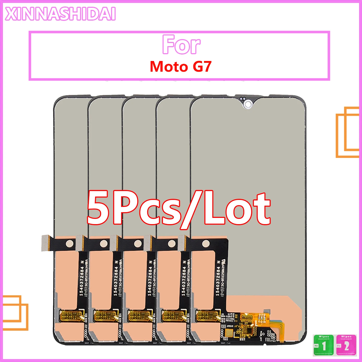 

5 шт./лот 100% протестирован для moto G7 XT1955 ЖК-дисплей сенсорный экран дигитайзер Замена для Motorola Moto G7 xtсвязь