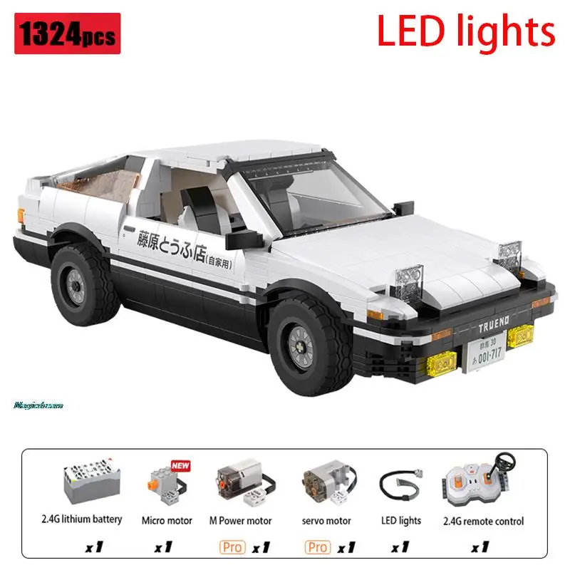 

Technology Anime AE86 Sports Car Building Blocks Assembling Remote Control City Racing Brick Toy Boy Christmas Gift