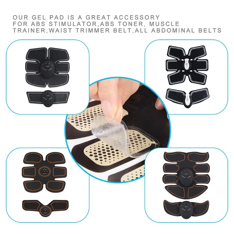 Q1QD Сменные гелевые подушечки для стимуляции АБС-пластика тренировки мышц живота