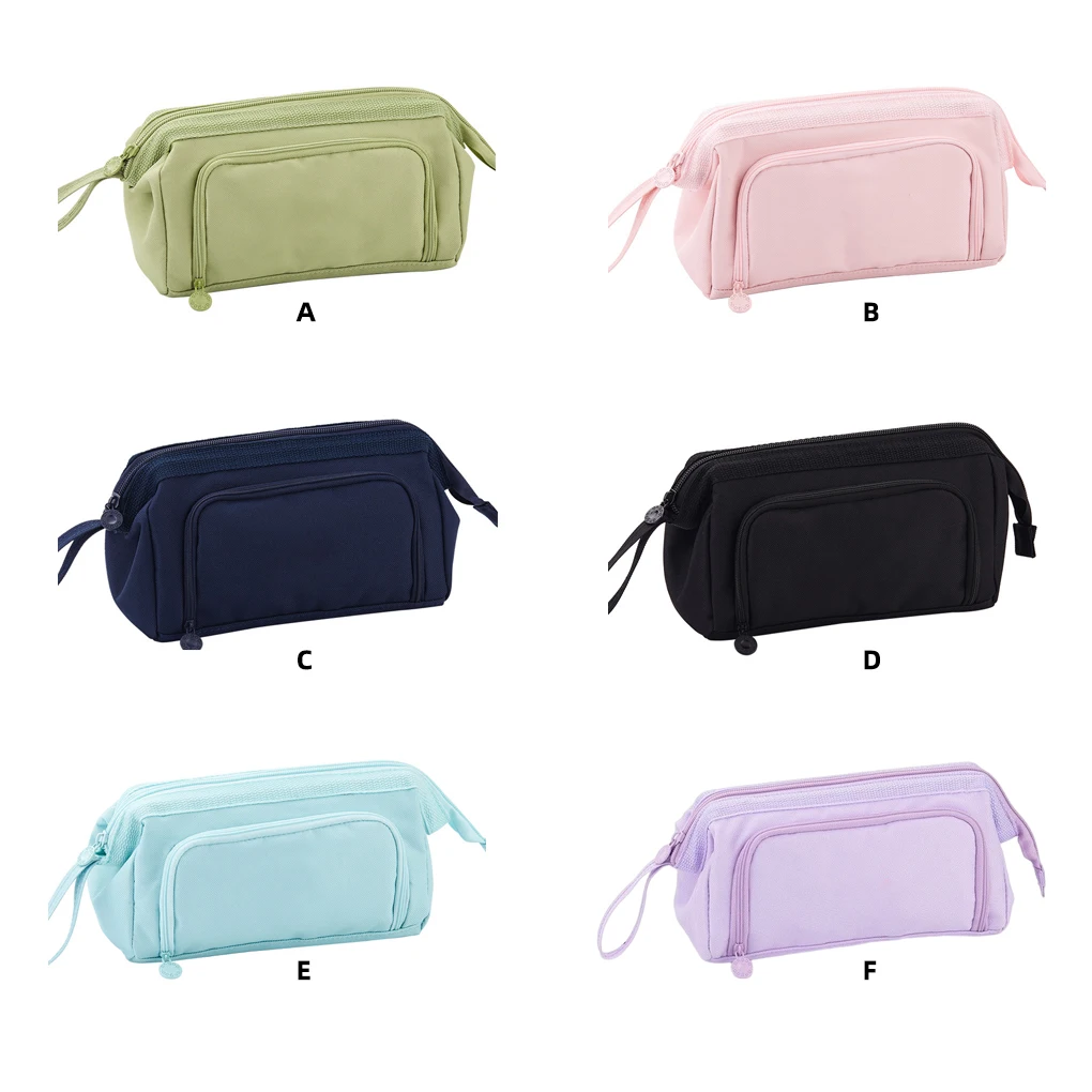 

Pencil Bags Double-Layers Multi-Pockets Storage Box Stationery Fabric School Supplies Student Home Teacher Women Men