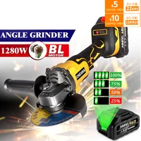 m14 brushless angle grinder with 12pcs lithium ion battery grinding machine cutting electric angle grinder grinding power tool