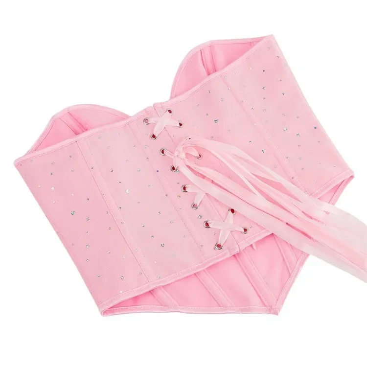 Прибытие украшенное стразами женское боди без бретелек сексуальный