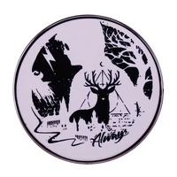 wizarding world always patronus deer enamel brooch metal badge lapel pin jacket jeans fashion jewelry accessories gift