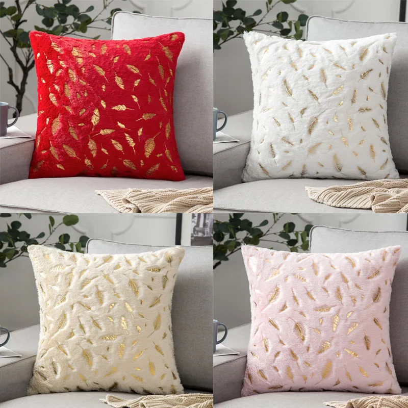 

Cushion Cover Feather Fur Upholstery Almohada Bedroom Home Decorative Pillowcase Cushion Pillowcase Wholesale Sofa Pillowcase